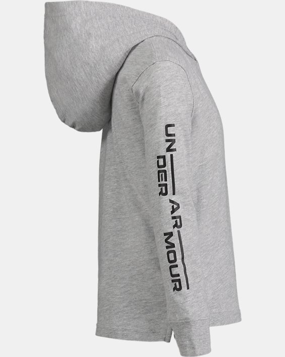 Boys' Pre-School UA Streetwear Logo Hooded Long Sleeve, Gray, pdpMainDesktop image number 1
